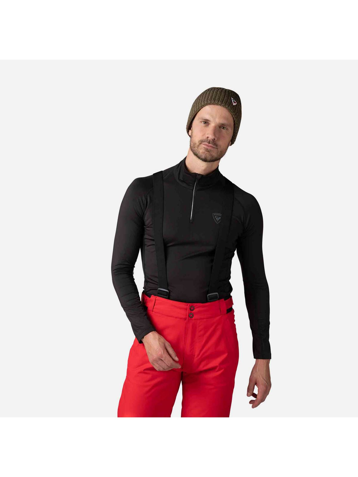 Koszulka męska ROSSIGNOL Classique 1/2 Zip czarny