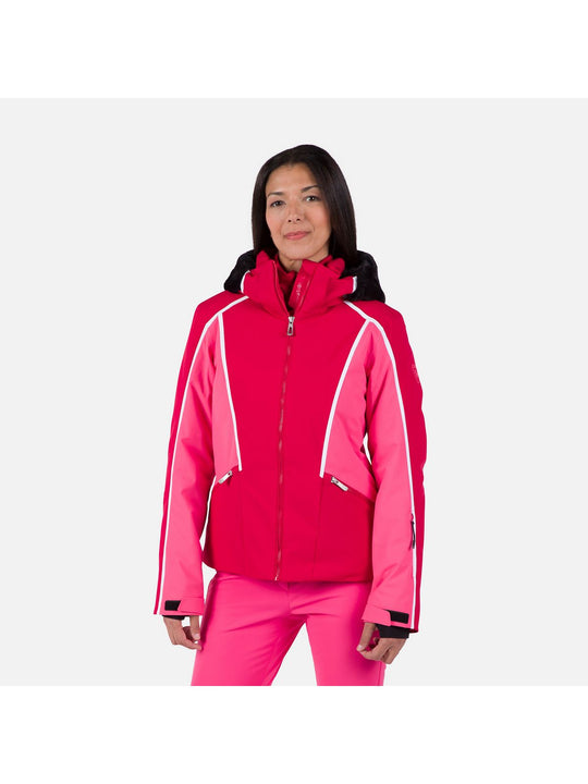Kurtka damska narciarska Rossignol W Saluver Fur Jkt czerwony - Adventure Sports
