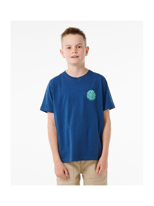 Koszulka RIP CURL Wetsuit Icon Tee Kids granatowy - Adventure Sports
