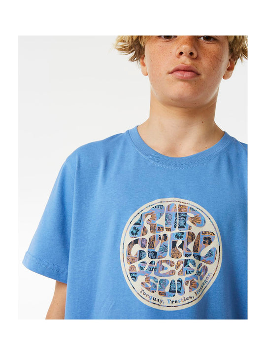 Koszulka RIP CURL Filgree Ss Tee Boy niebieski
