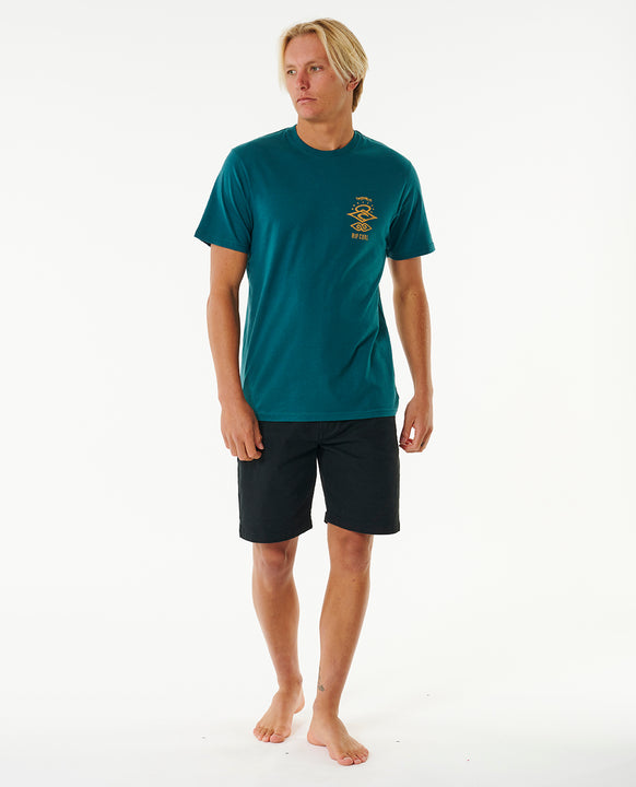 T-Shirt RIP CURL Search Icon Tee niebieski - Koszulka - Adventure Sports
