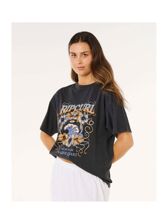 Koszulka damska RIP CURL Pacific Coast Heritage Tee czarna

