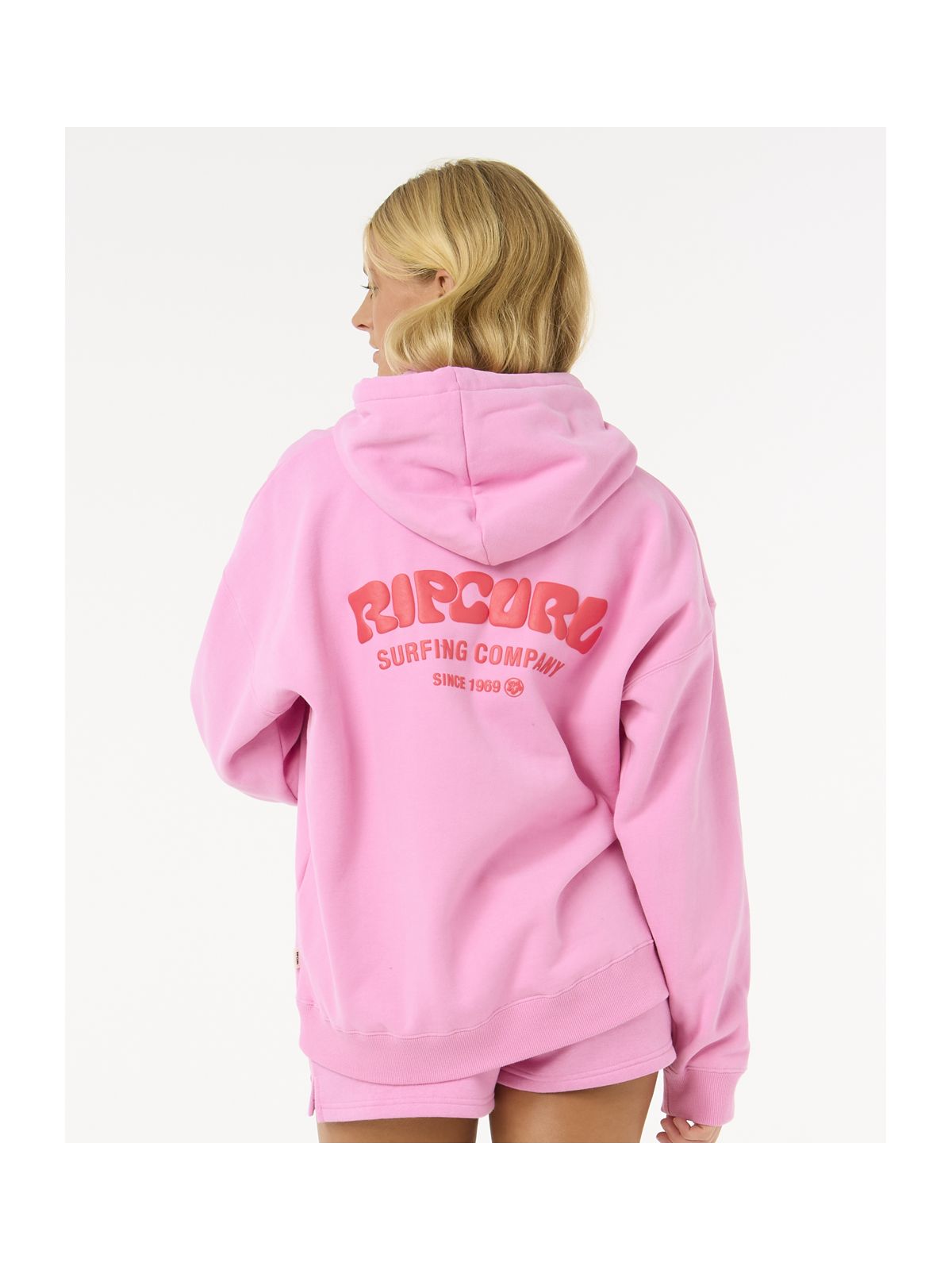 Bluza damska RIP CURL Surf Puff Heritage Hood różowa