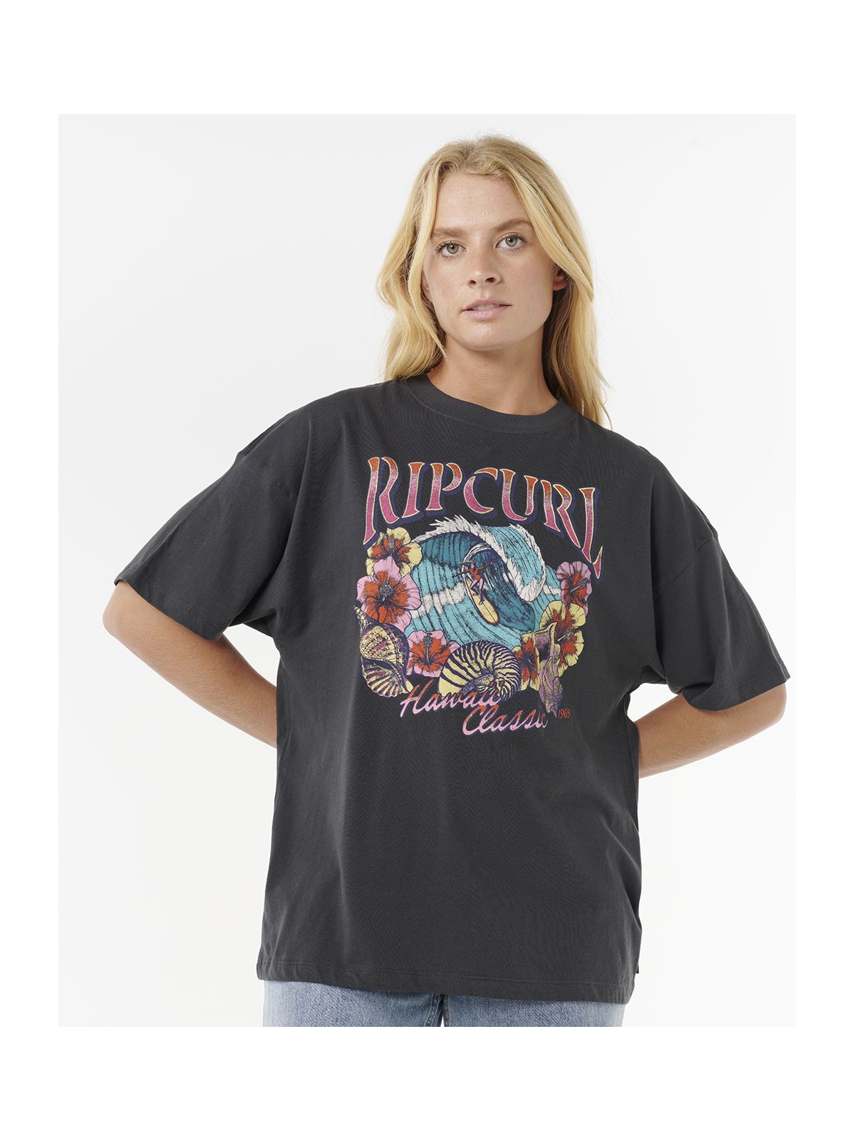 Koszulka RIP CURL HAWAII CLASSIC HERITAGE TEE czarna