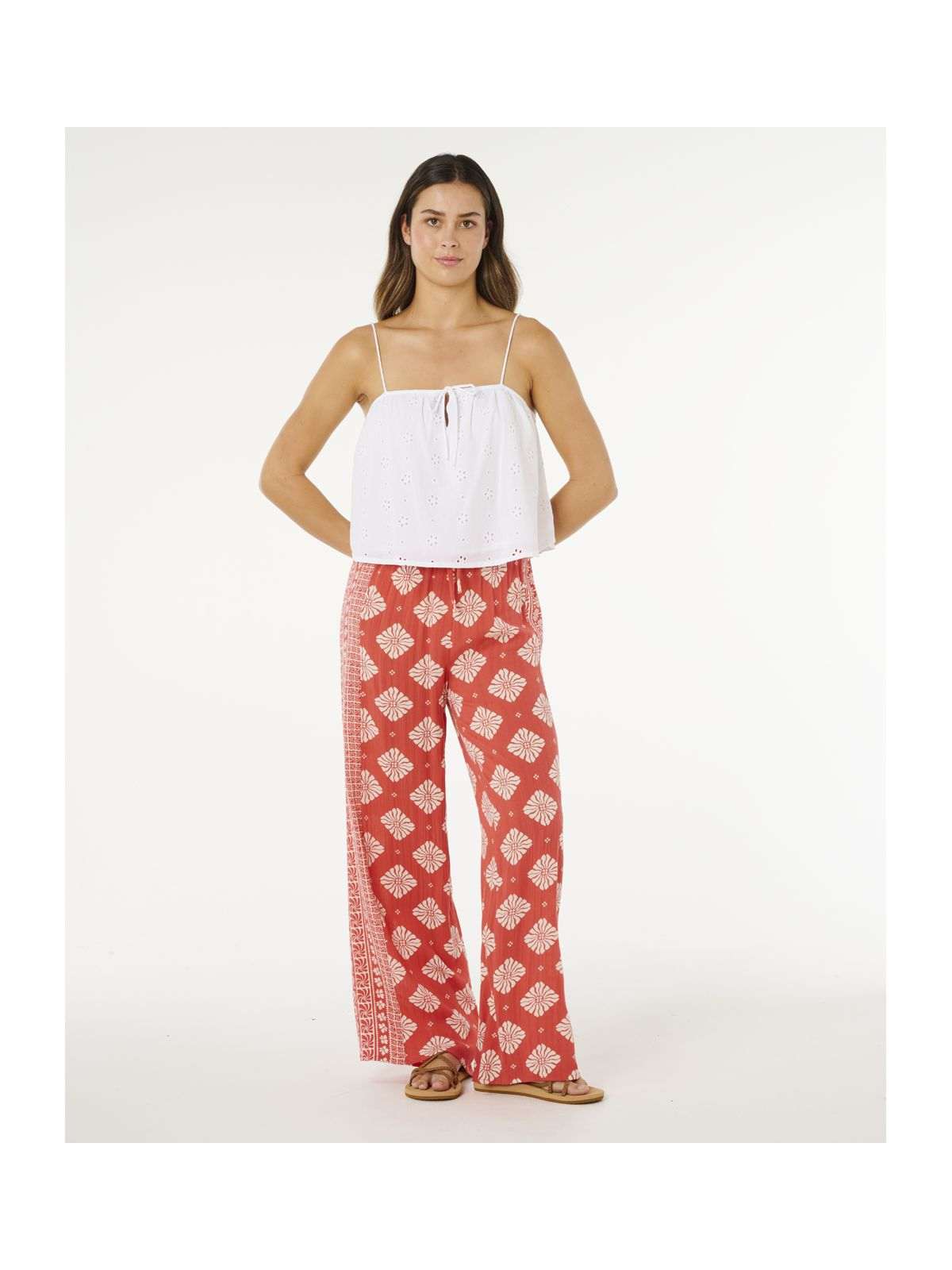 Koszulka damska RIP CURL Oasis Broderie Top biała
