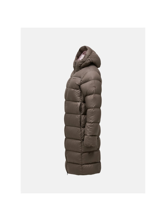 Płaszcz puchowy damski PEAK PERFORMANCE Frost Down Coat brązowy
