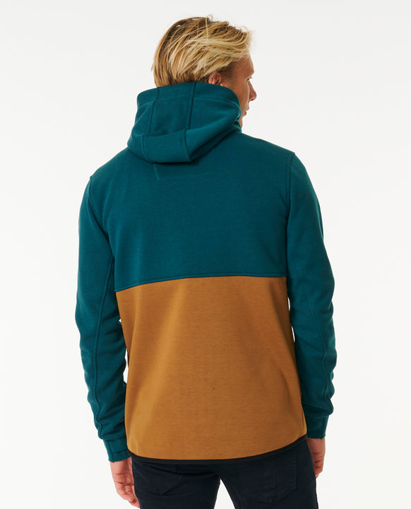 Bluza z powłoką DWR męska RIP CURL Anti Series Departed Zip Thr niebieski - Adventure Sports
