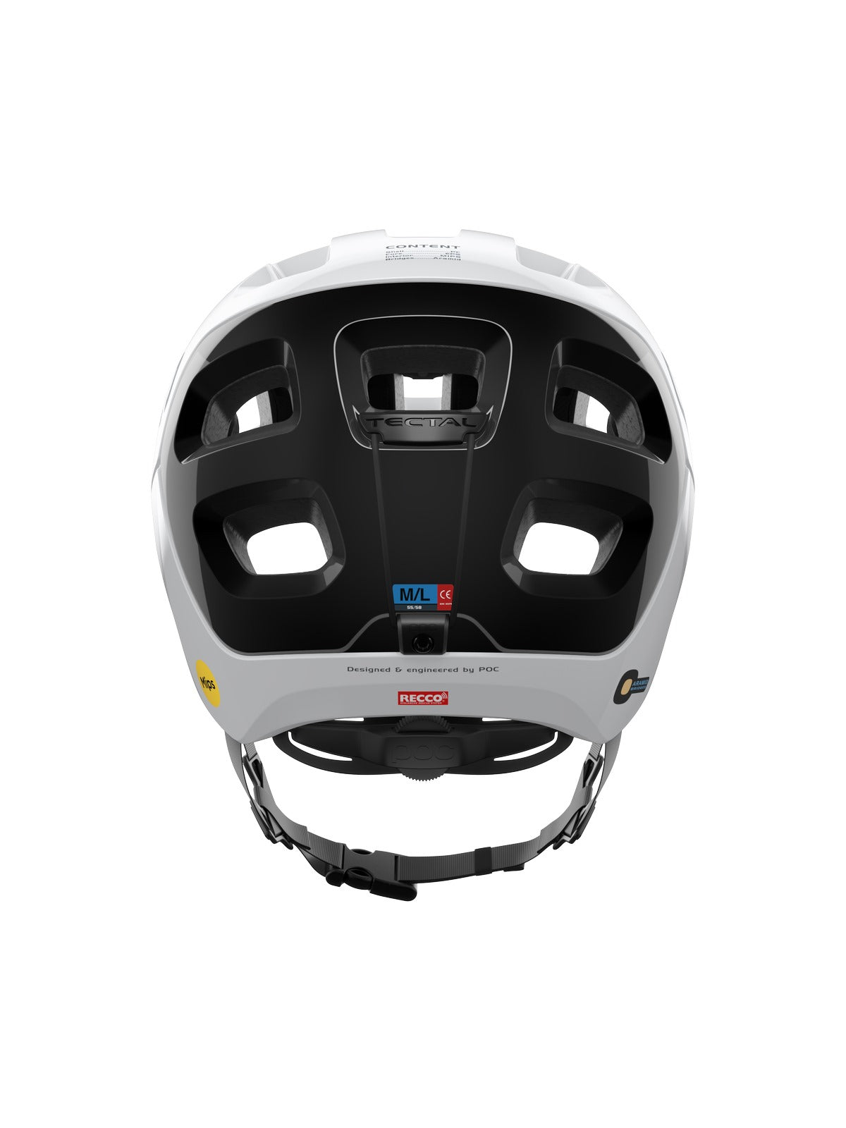 Kask rowerowy POC TECTAL RACE MIPS - biało czarny - Adventure Sports