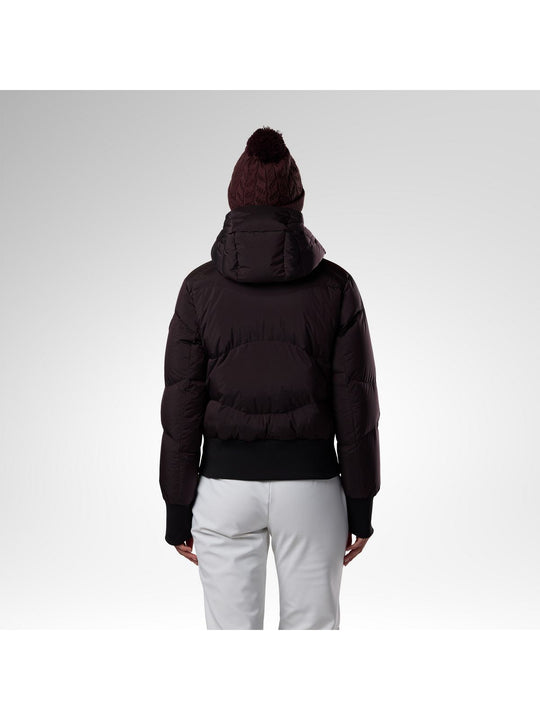 Kurtka narciarska damska ROSSIGNOL W Snowblaze Down Bomber Jacket bordowa
