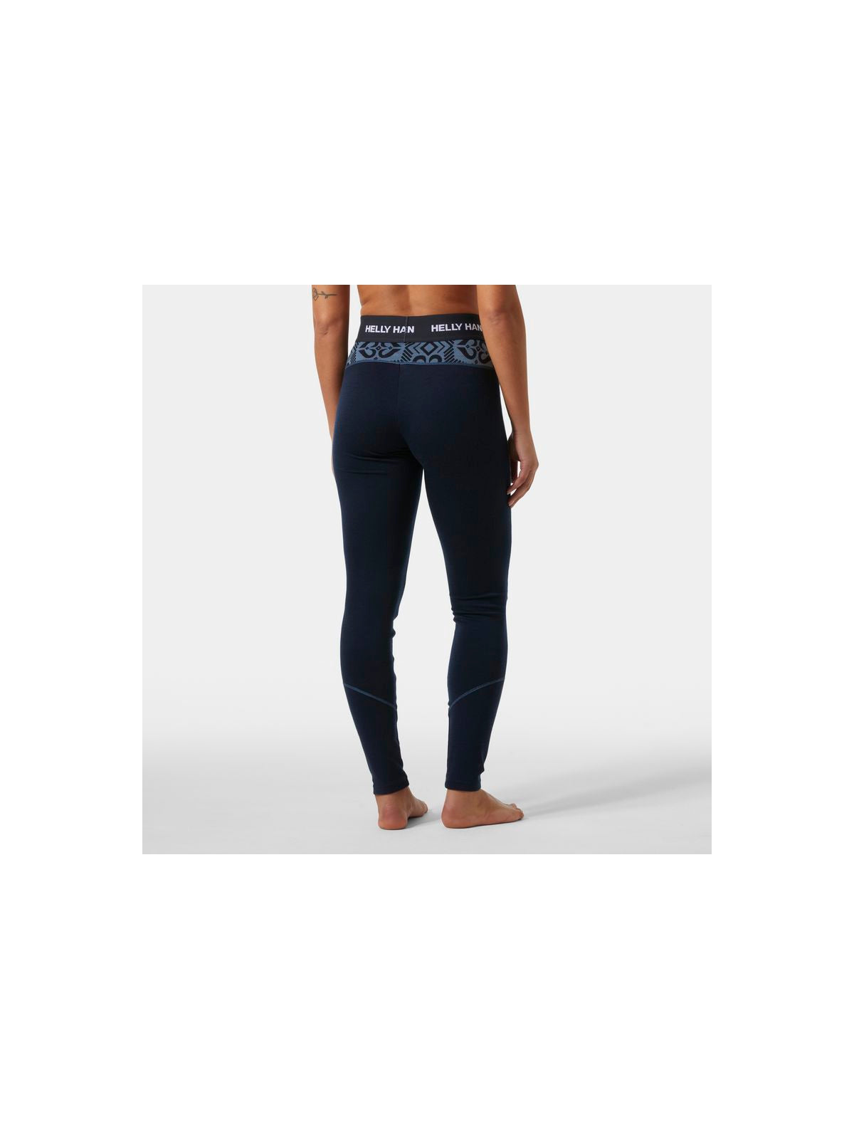 Spodnie damskie HELLY HANSEN W Lifa Merino Midweight Graphic Pant kolor granatowy