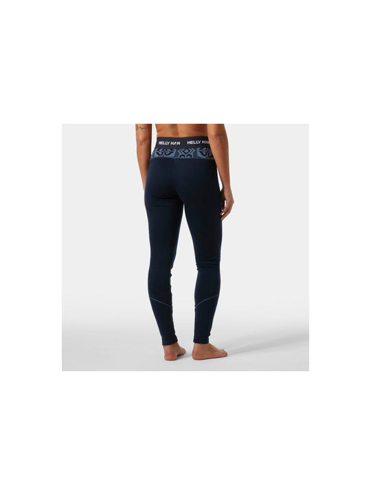 Spodnie damskie HELLY HANSEN W Lifa Merino Midweight Graphic Pant kolor granatowy
