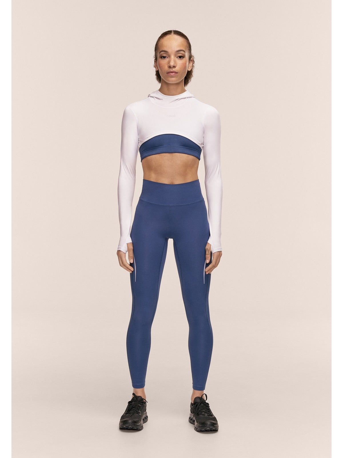 Legginsy treningowe damskie CASALL Performance Running Tights kolor granatowy
