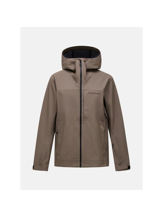 Kurtka narciarska męska PEAK PERFORMANCE Maroon HIPE 3L Shell Jacket brązowa
