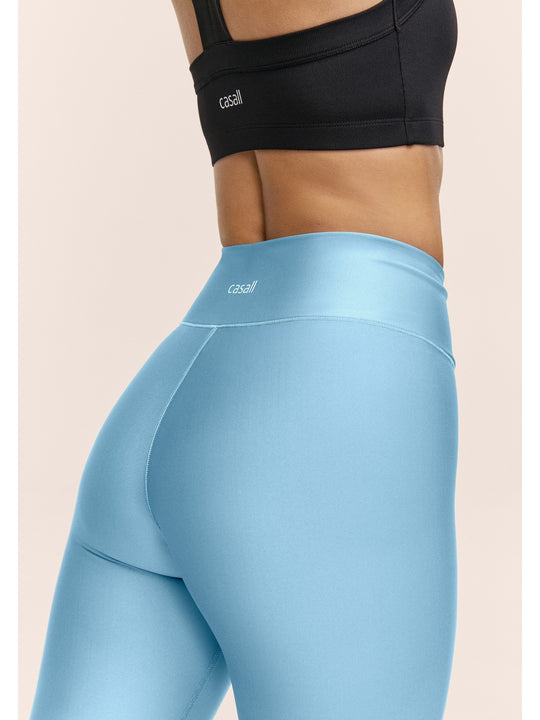 Legginsy treningowe damskie CASALL Overlap High Waist Tights kolor niebieski
