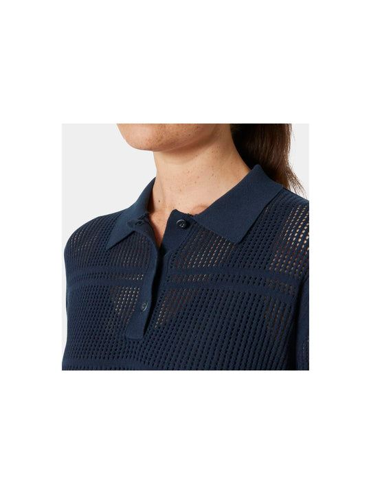 Koszulka HELLY HANSEN W SALT KNIT POLO granatowy - Adventure Sports
