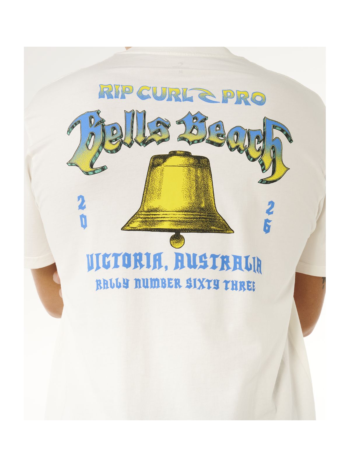 Koszulka męska RIP CURL Bells Pro 26 Bell Logo Tee biała