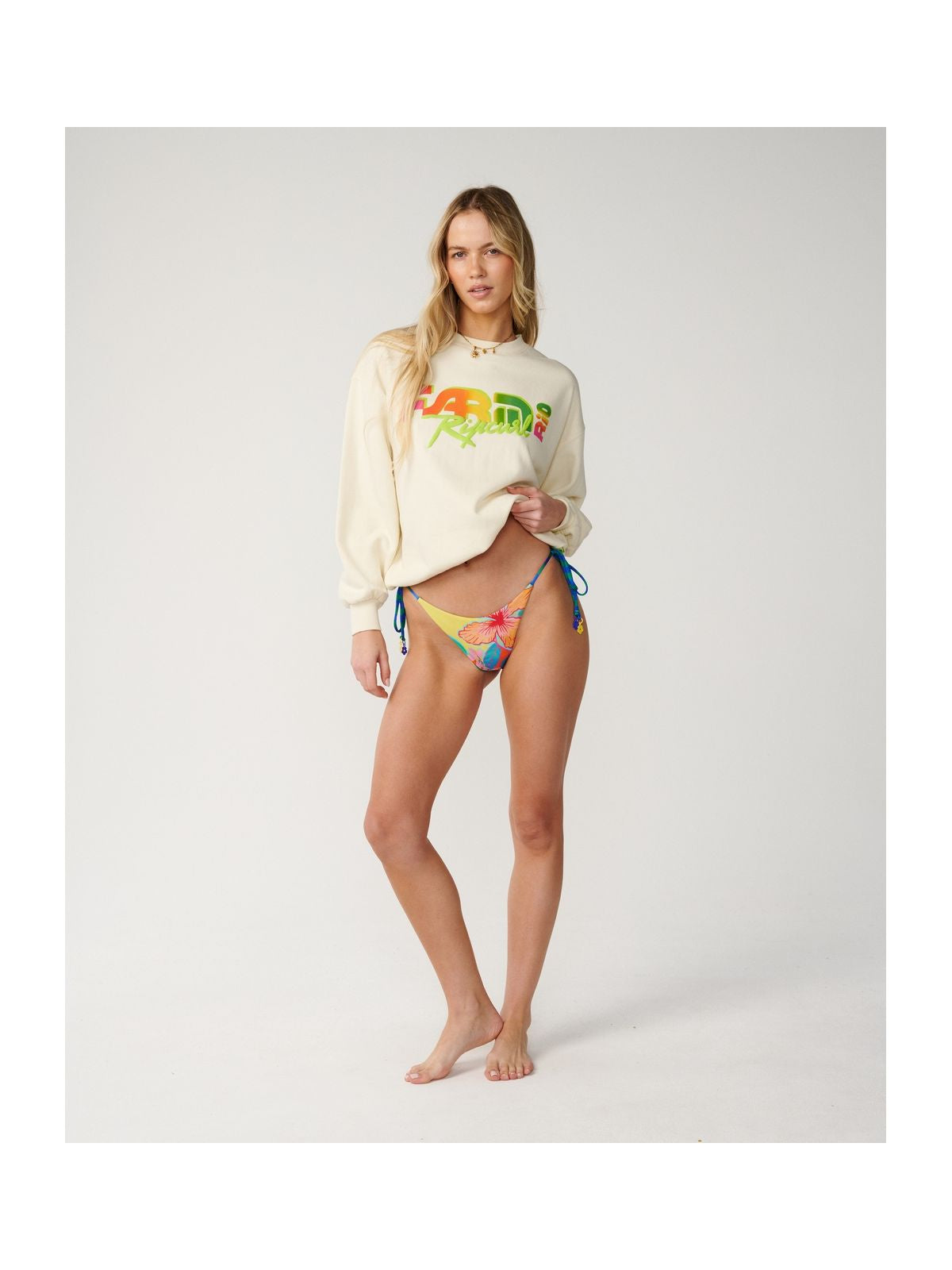 Bluza damska RIP CURL Tropical Groove Oversize Crew żółta