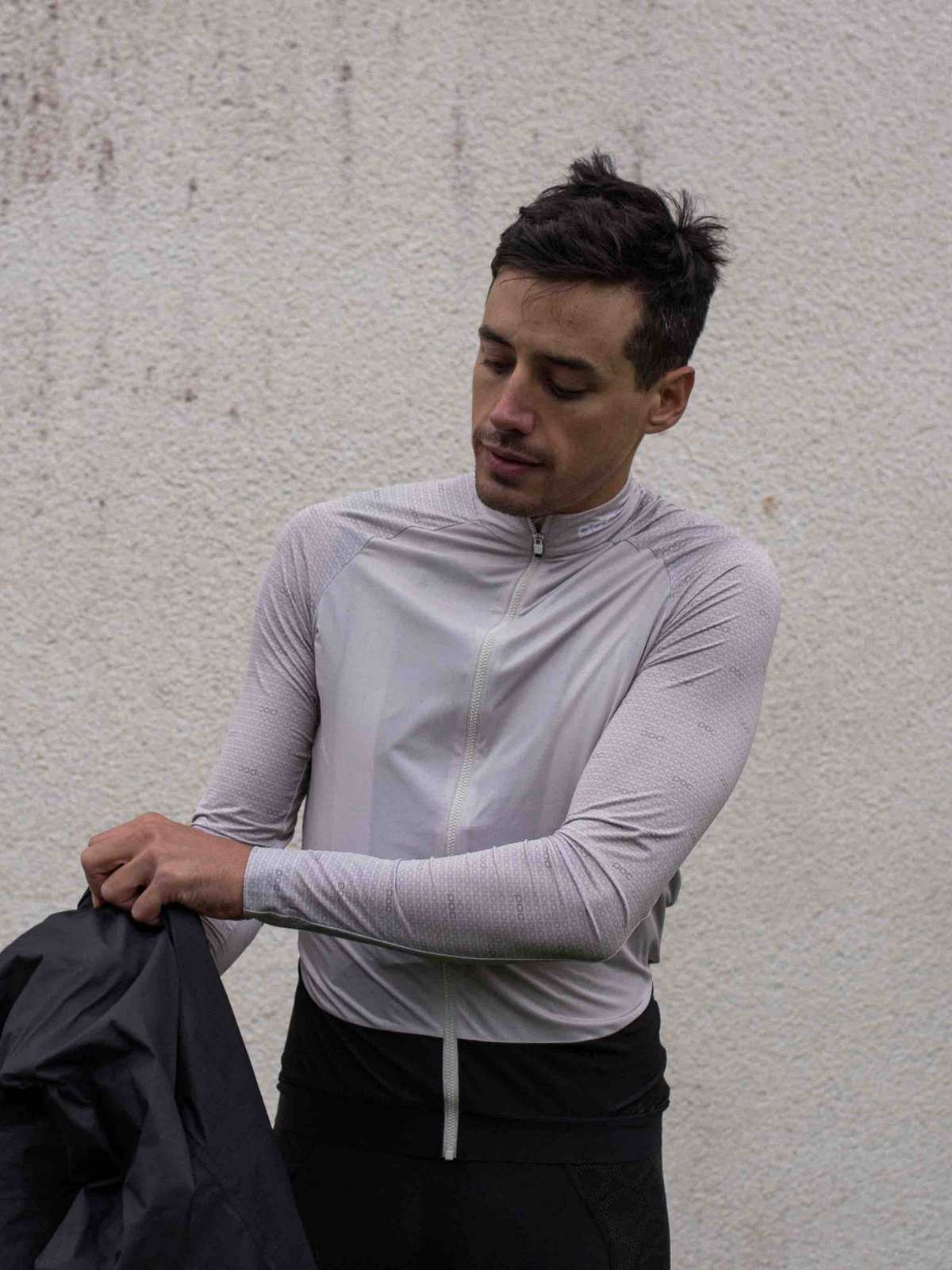 Koszulka rowerowa POC M’S ESSENTIAL ROAD LS - beżowy - Adventure Sports