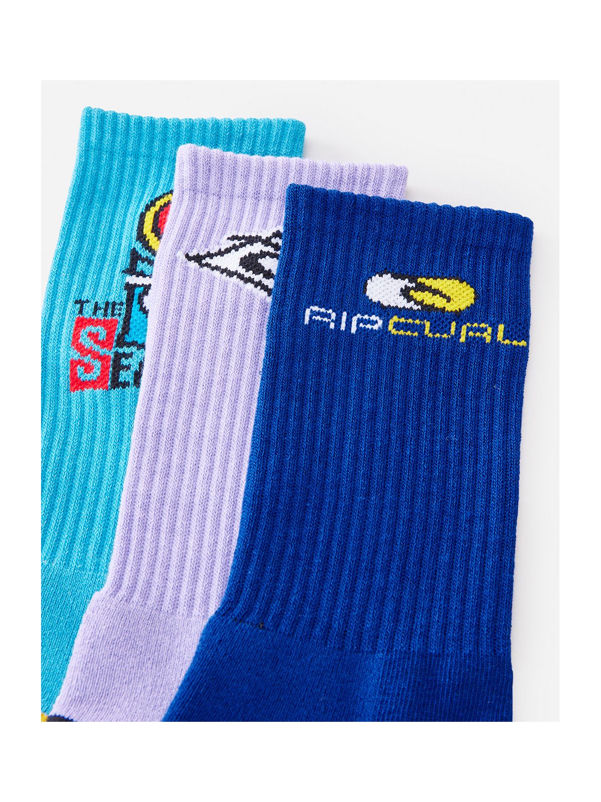 Skarpety męskie codzienne RIP CURL Retro Crew Sock 3-Pk multikolor - TU - Adventure Sports