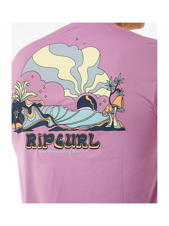 Lycra RIP CURL Mason Pipe Surflite Upf S/S fioletowy - Adventure Sports
