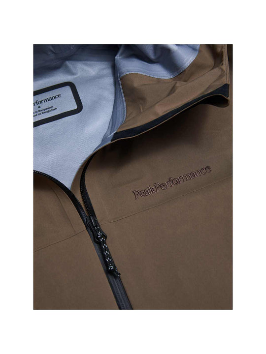 Kurtka outdoorowa męska PEAK PERFORMANCE Treeline GORE-TEX 3L Shell Jacket brązowa
