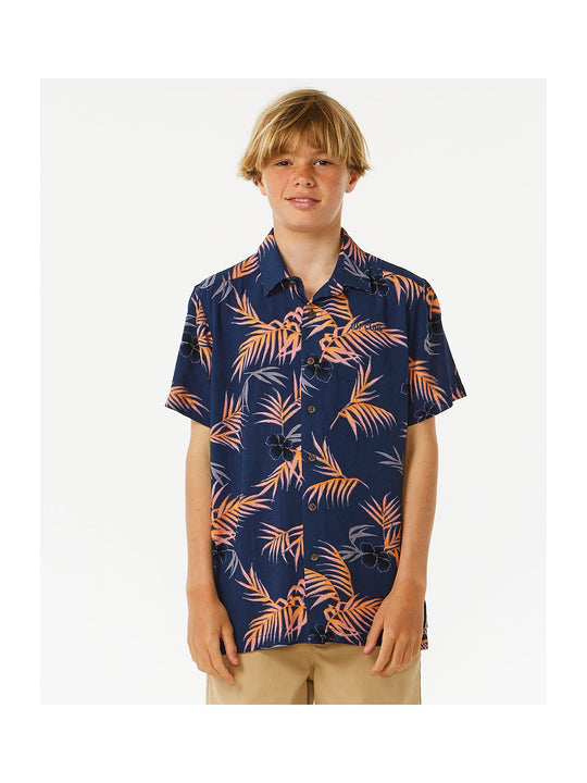 Koszula RIP CURL Surf Revival S/S Shirt Boy granatowy - Adventure Sports
