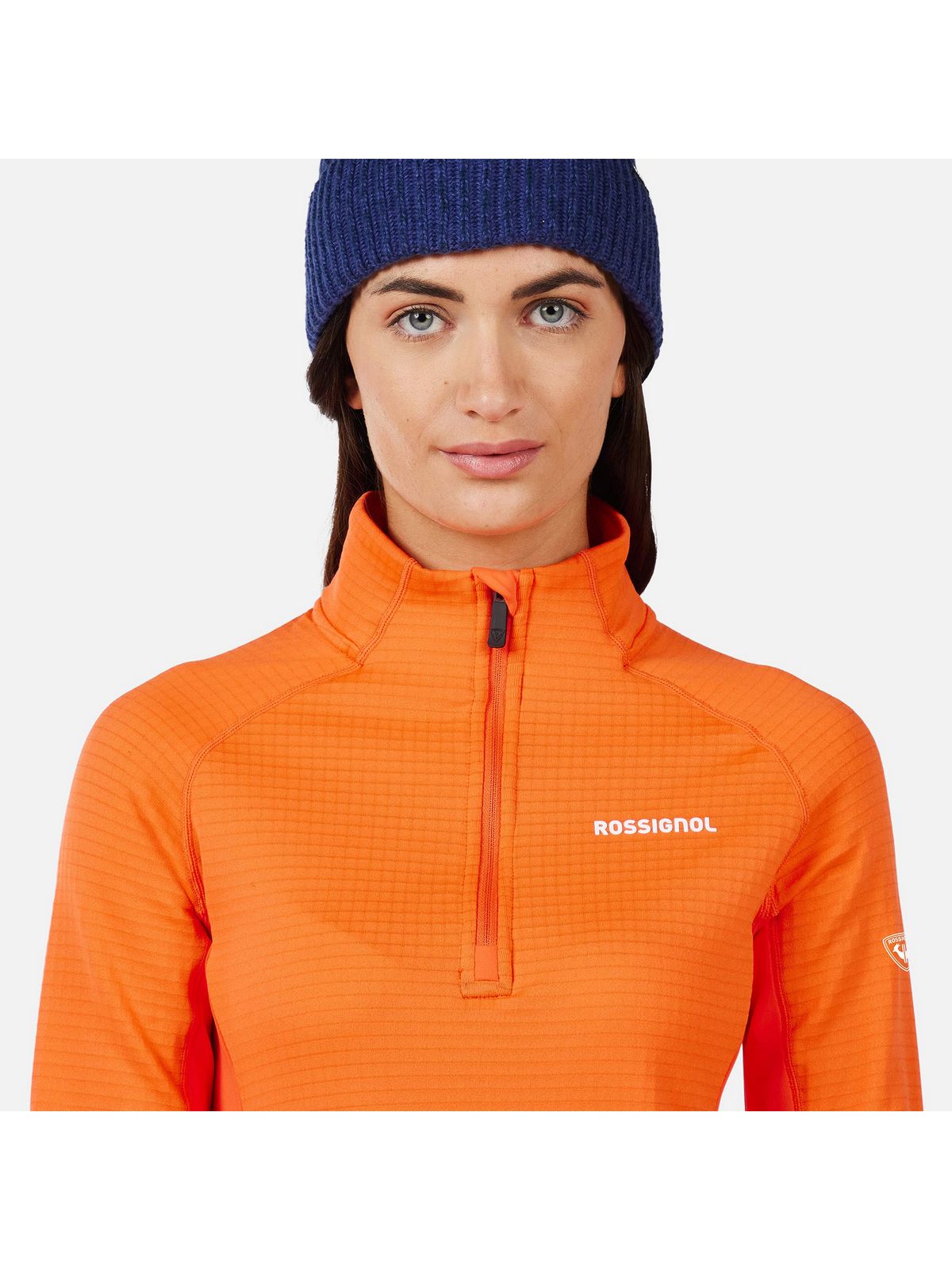 Bluza damska ROSSIGNOL W Blackside Mix HZ Fleece pomarańczowa