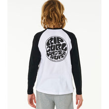 Koszulka chłopięca RIP CURL Wettie Icon Ls Tee -Boy biały
