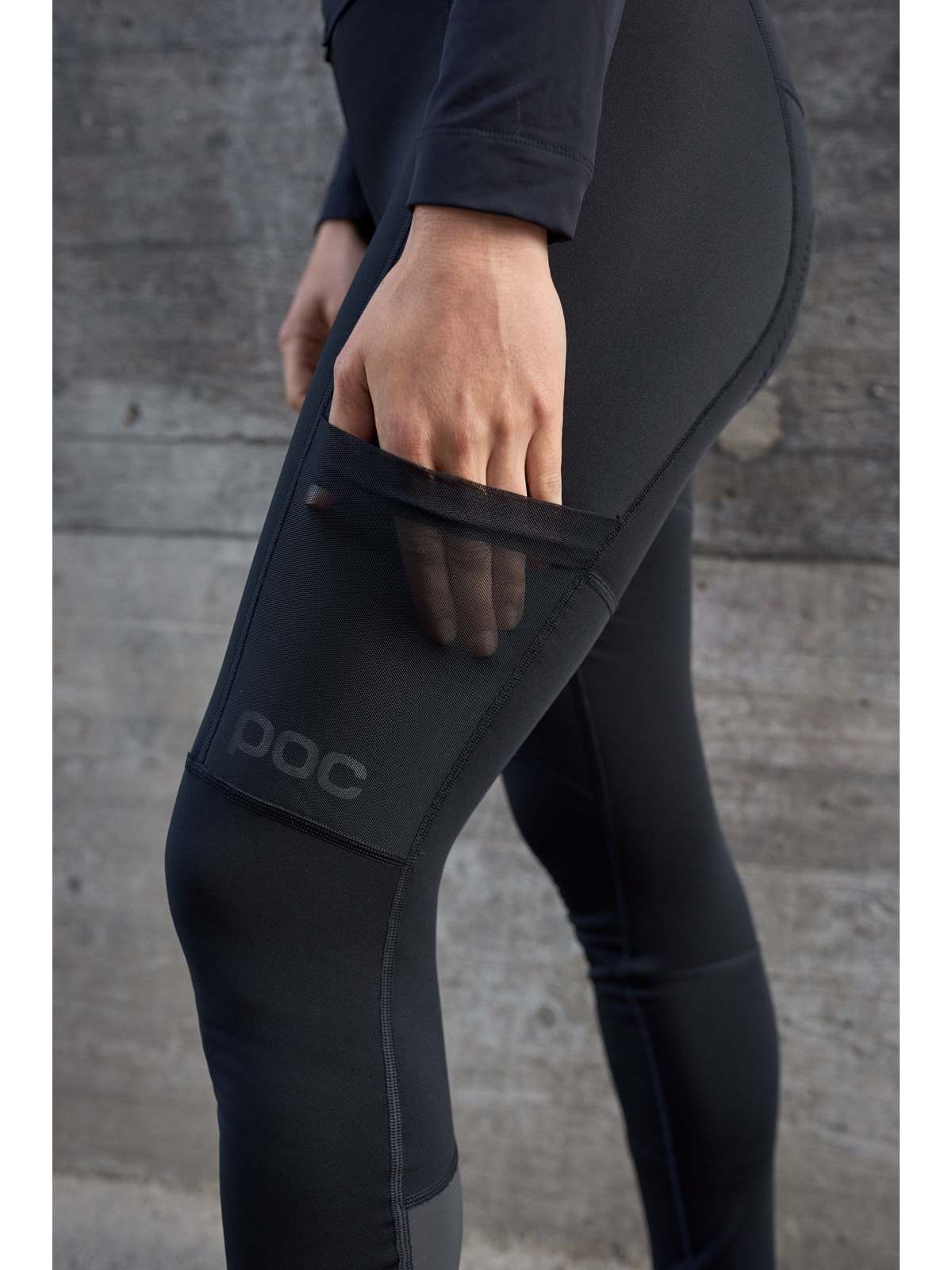 Spodnie rowerowe POC W’s Thermal Cargo Tights czarny - Spodenki - Adventure Sports