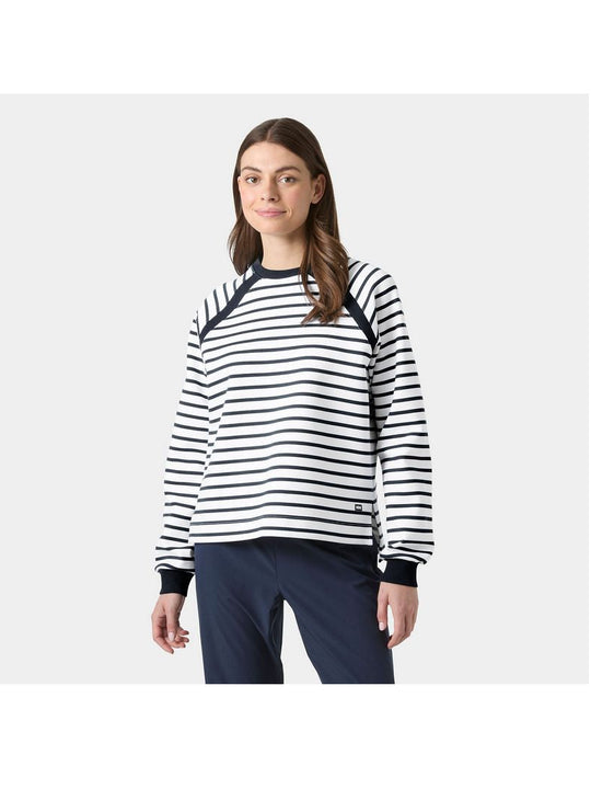 Bluza Damska HELLY HANSEN W Capri Sweatshirt Biało granatowe Pasy
