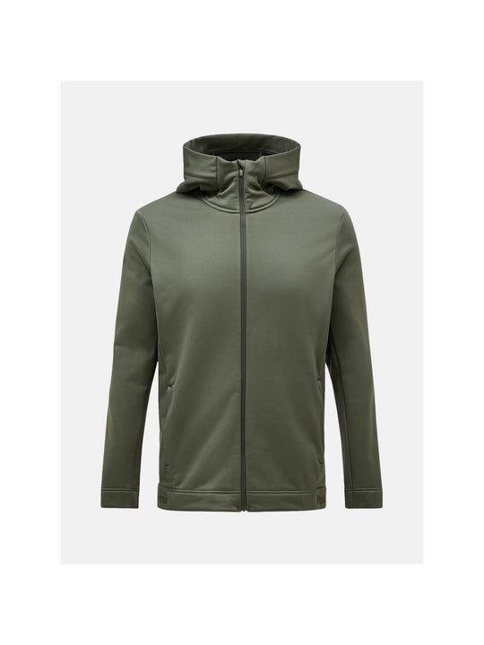 Bluza Peak Performance M Rider Tech Zip Hood zielony - Adventure Sports
