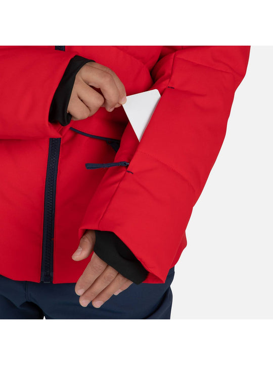 Kurtka narciarska chłopięca Rossignol Boy Siz Jkt czerwony - Adventure Sports
