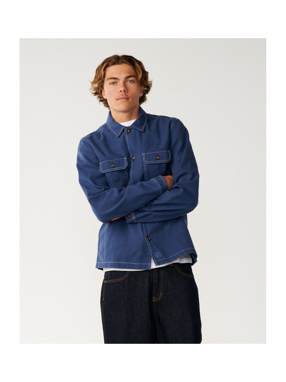 Kurtka męska RIP CURL Premium Surf Anyday Shacket granatowa