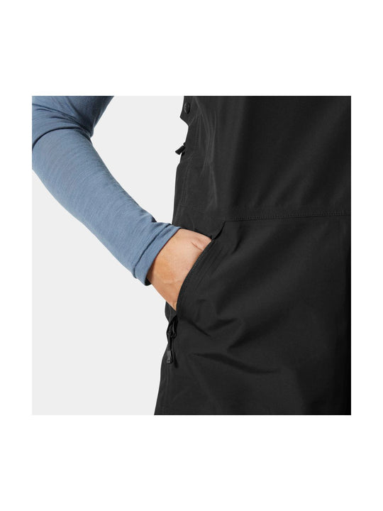 Spodnie narciarskie damskie HELLY HANSEN W EMIKO SHELL BIB PANT czarne

