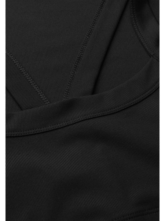 Top damski CASALL Defined Rib Sport Top kolor czarny
