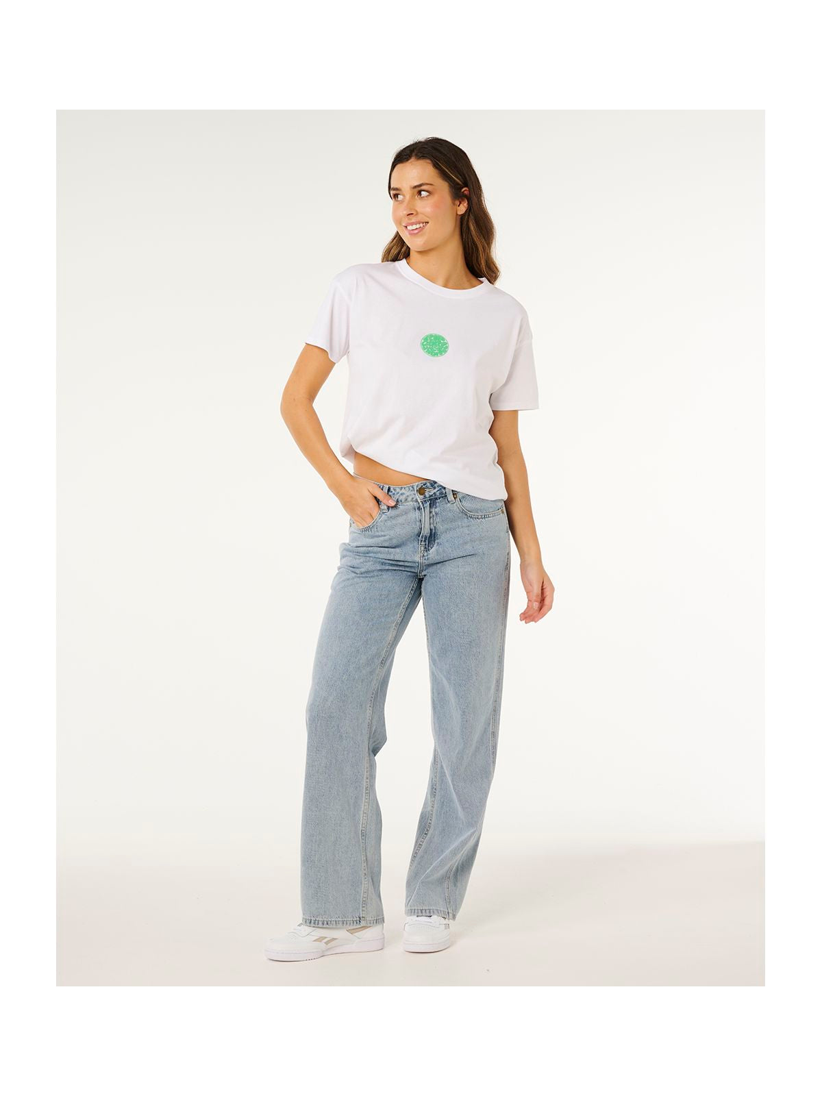 Koszulka damska RIP CURL Icons Of Surf Relaxed Tee biała