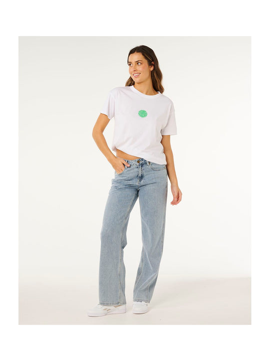 Koszulka damska RIP CURL Icons Of Surf Relaxed Tee biała

