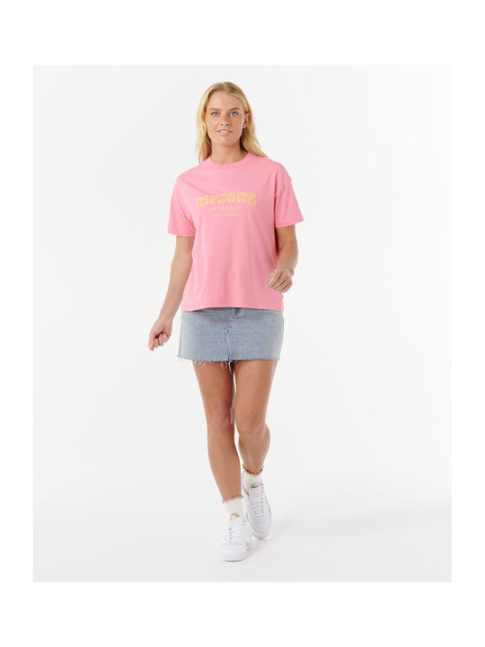 Koszulka RIP CURL SURF PUFF RELAXED TEE różowa

