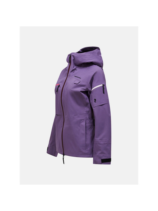 Kurtka narciarska damska PEAK PERFORMANCE Alpine GORE-TEX C-Knit 3L Shell Jacket fioletowa

