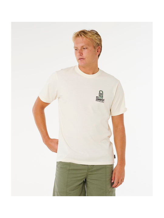 Koszulka męska RIP CURL Vaporcool Search Stack Tee biała

