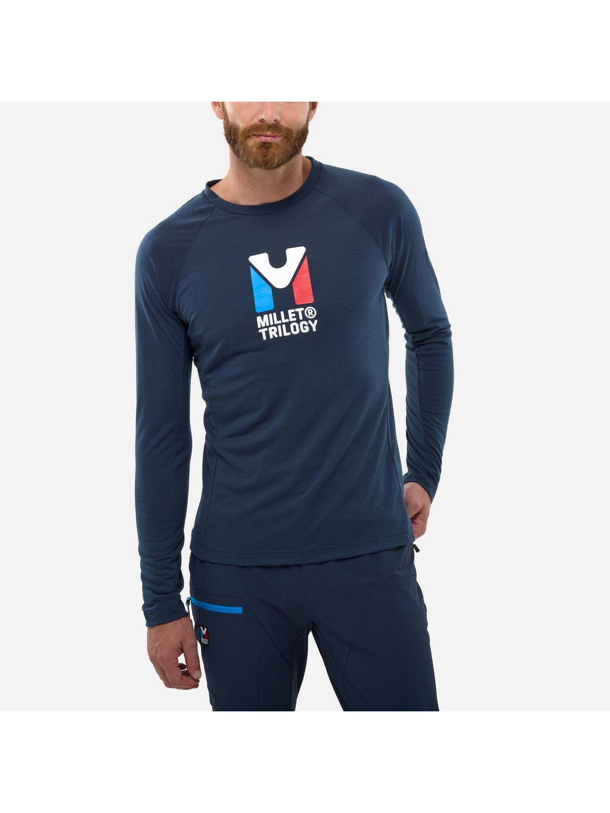 Koszulka męska MILLET Trilogy Wool Ts Ls M granatowa