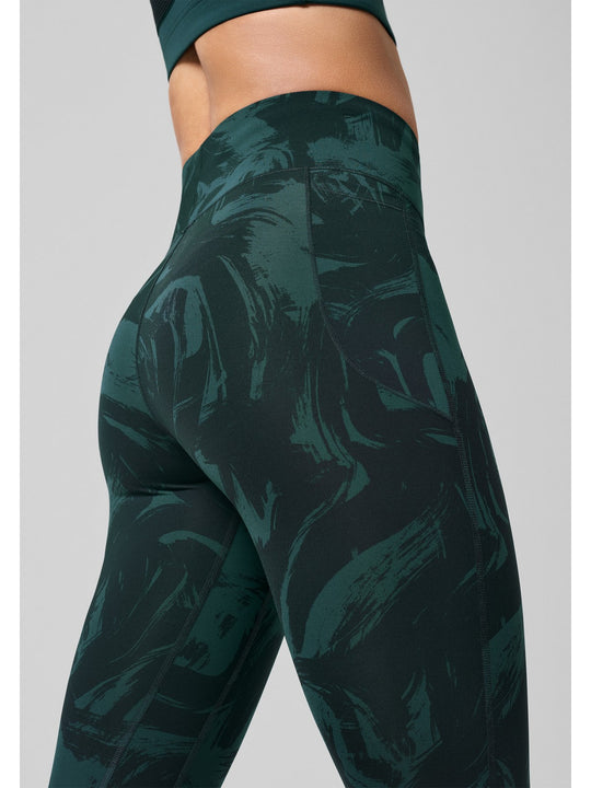 Legginsy CASALL Essential Printed Tights zielony - Adventure Sports
