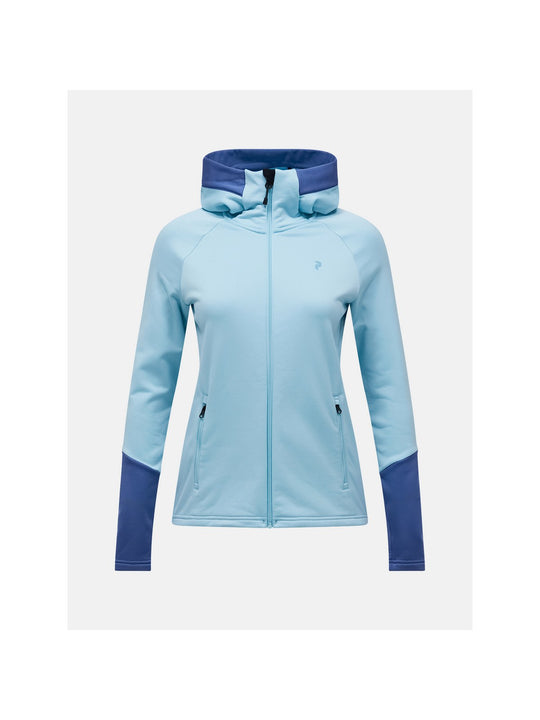 Bluza z kapturem damska PEAK PERFORMANCE Rider Essentials Midlayer Zip Hood niebieska
