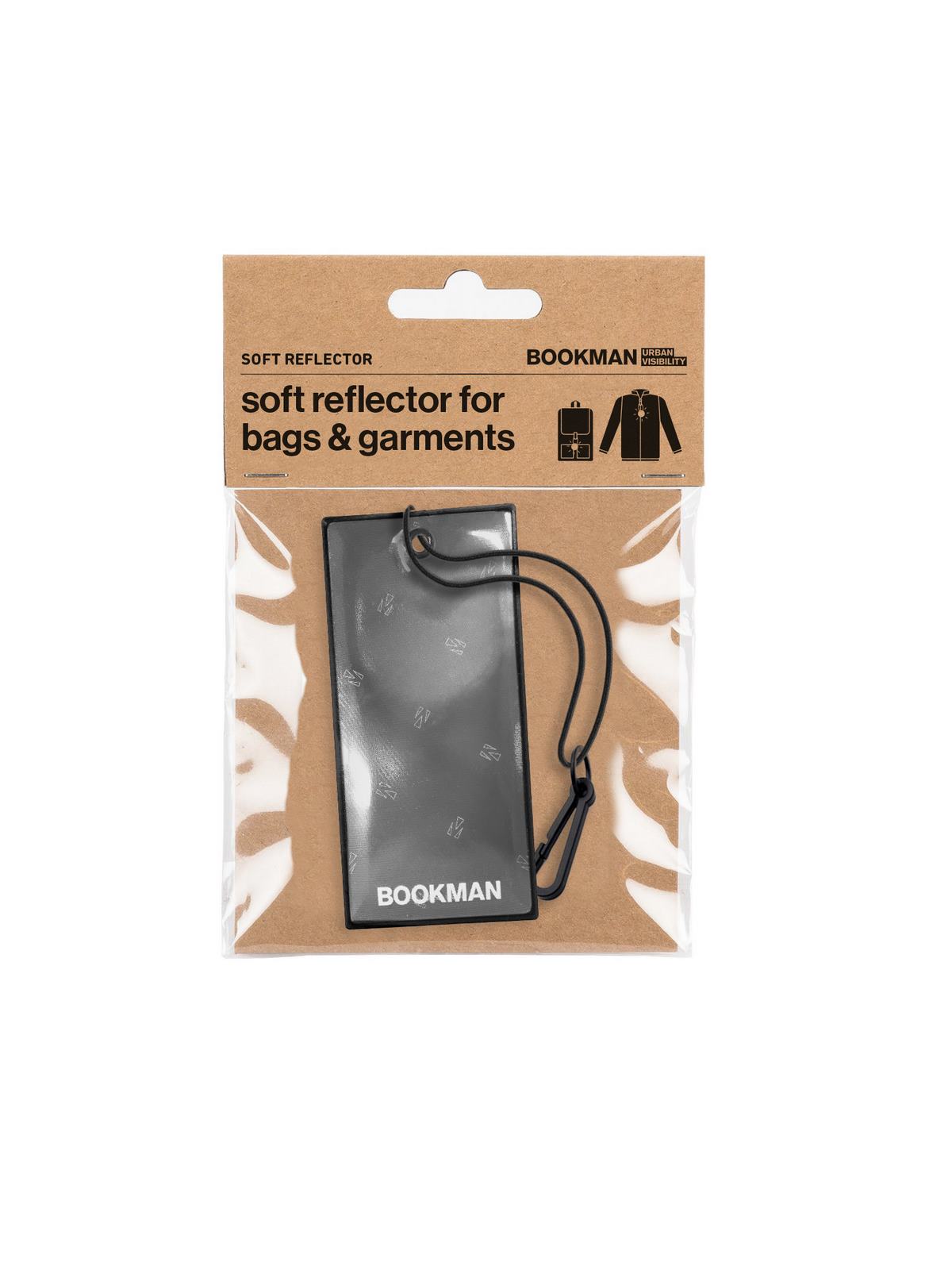 Zawieszka odblaskowa BOOKMAN Hanging Reflector Rectangle czarny
