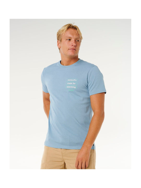 Koszulka męska RIP CURL Vaporcool Search 3 Stacks Tee niebieska
