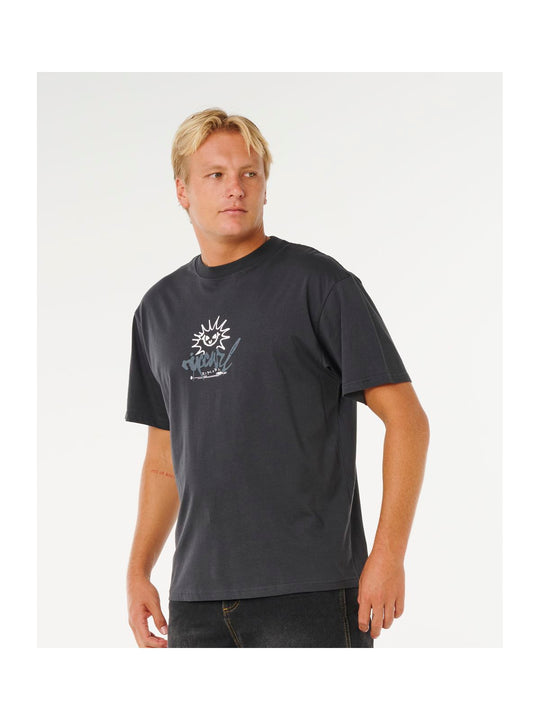 Koszulka męska RIP CURL Inner Visions Rotten Sun Tee czarna

