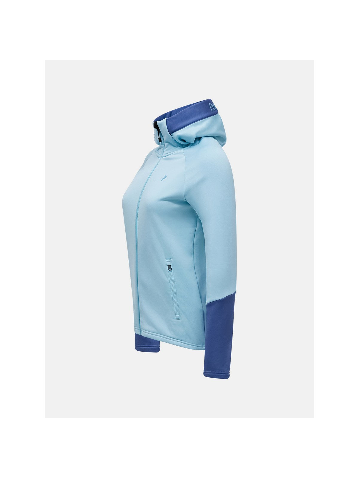 Bluza z kapturem damska PEAK PERFORMANCE Rider Essentials Midlayer Zip Hood niebieska