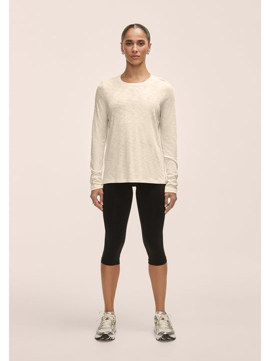 Koszulka treningowa damska CASALL Soft Texture Long Sleeve kolor beżowy
