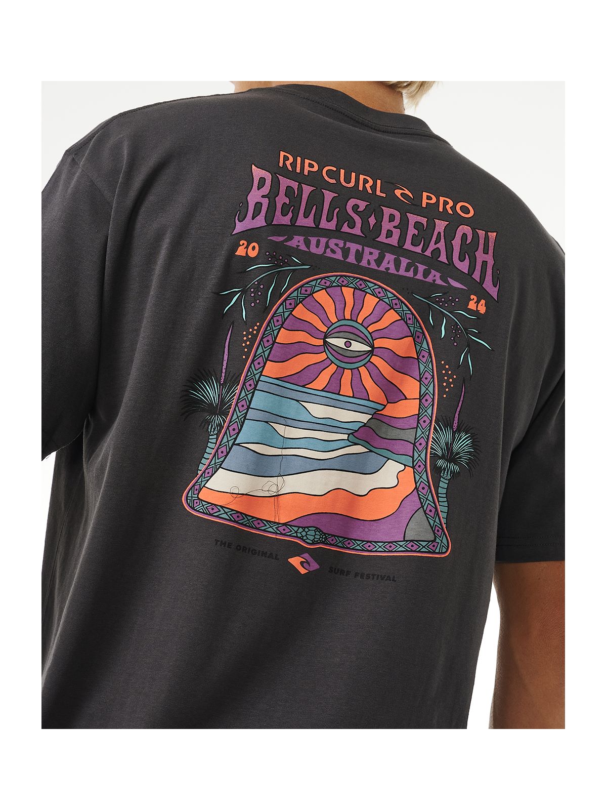Koszulka RIP CURL Pro 24 Line Up Tee czarny - Adventure Sports