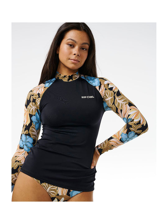 Lycra RIP CURL Follow The Sun Upf 50 L/S czarny - Adventure Sports
